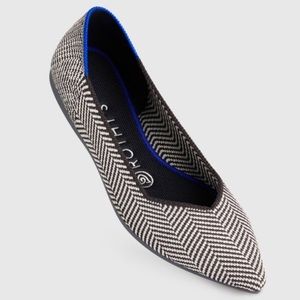Rothy’s Flannel Grey Herringbone Point Flats